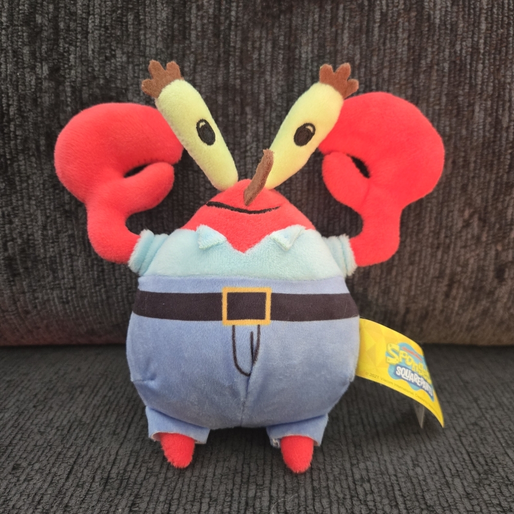 SpongeBob SquarePants Mr Crabs Plush Stuffed Animal 7”